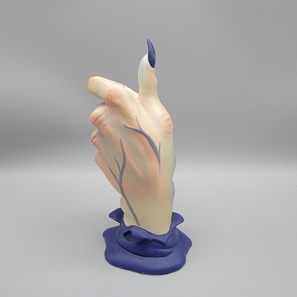 Applause Ceramic Witch Candle Holder Hand Halloween Vintage